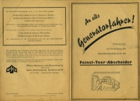 Wisco Teerabscheider brochure 1948