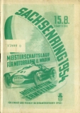 Programm Int. Sachsenringrennen 15.8.1954