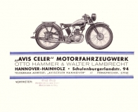 Avis Celer 200ccm Modell Comfort Prospekt ca.1930