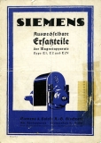 Siemens Magnetapparate Partlist 1920s