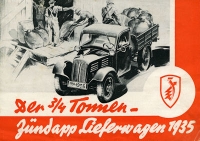 Zündapp Lieferwagen Prospekt 1935