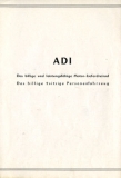 ADI Motor-Lieferdreirad Prospekt ca. 1950