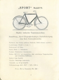 Sport Fahrräder Programm 1909