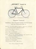 Sport Fahrräder Programm 1909