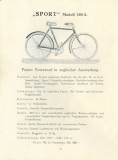 Sport Fahrräder Programm 1909