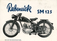 Rabeneick SM 125 Prospekt ca. 1951