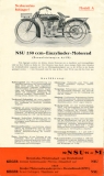 NSU motorcycle program 1927