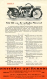 NSU motorcycle program 1927