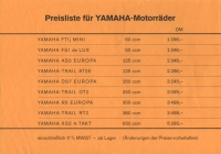 Yamaha Programm 1972
