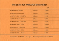 Yamaha Programm 1972