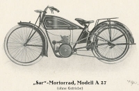 Sar Modell A 27 und B 27 Prospekt 1927