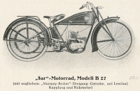 Sar Modell A 27 und B 27 Prospekt 1927
