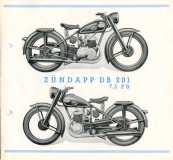 Preview: Zündapp DB 201 Prospekt ca. 1951