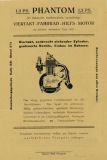 Phantom Viertakt Fahrrad Leicht Motor Prospekt 1922