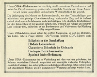 ODA Fahrrad Motor Prospekt ca. 1922