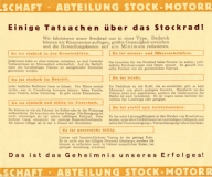 Stock Leichtmotorrad Prospekt 1927