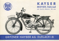 Kayser motorcycle brochure 9.1936