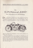Preview: Juhö 3,5 PS Motorrad Bedienungsanleitung ca. 1923