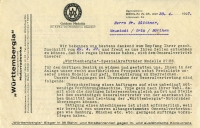 Württembergia Brief 1927