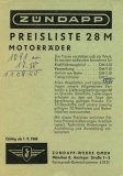 Preview: Zündapp Motorrad Preisliste 9.1960 Preview: Zündapp Motorrad Preisliste 9.1960