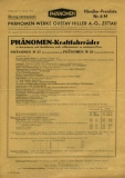 Phänomen seller pricelist Nr. 8M 1.1936
