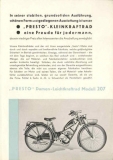 Presto Motor-Fahrrad Prospekt ca. 1934