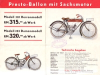 Presto Kleinkraftrad brochure ca. 1931