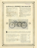 Orionette Sportmodell 3,5 PS Prospekt 1924