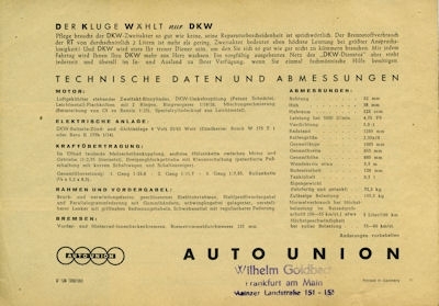 Preview: DKW RT 125 Prospekt 4.1950