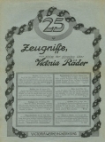 Victoria Fahrrad Programm 1912