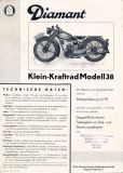 Diamant Klein-Kraftrad Model 38 brochure 2.1939