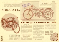 Stock Extra Leichtmotorrad Prospekt ca. 1930