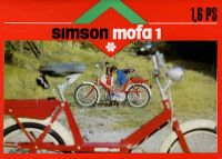 Simson Mofa 1 Prospekt 1971