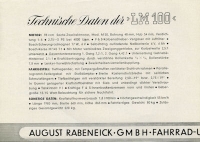 Rabeneick LM 100 Prospekt ca. 1949