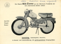 Rex Moped Como Prospekt ca.1963
