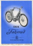 EKB Fahrrad mit Rex Hilfs-Motor FM 50 L Prospekt ca.1953