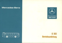 Mercedes-Benz O 303 Bedienungsanleitung 9.1980
