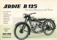 Ardie B 125 brochure ca. 1951