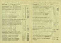 Preview: Gritzner Preisliste 1.1953