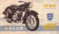 Adler Motorrad MB 201 Prospekt 1954