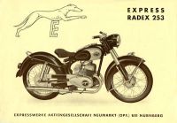 Express Radex 253 Prospekt 1950er Jahre