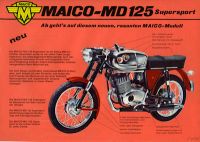 Maico MD 125 Supersport Prospekt ca. 1970