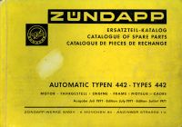 Zündapp Mofa Automatic Typen 442 Ersatzteilliste 7.1971