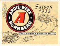Ardie Jubiläums-Modell brochure 1933