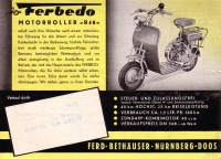 Ferbedo Motorroller R 48 Prospekt 1950er Jahre