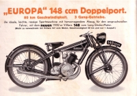 Europa 148 ccm Villiers-Motor Prospekt 1932