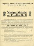 Preview: Express Fahrrad Preisliste 9.1927