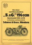 S.u.G. 196 ccm Sportmodell Prospekt 11.1928