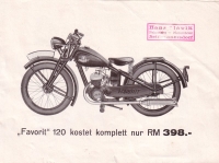 Favorit 120 ccm Prospekt 1930er Jahre