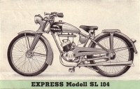 Preview: Express Motorfahrrad SL 104 u. SL 105 Prospekt ca. 1939 Preview: Express Motorfahrrad SL 104 u. SL 105 Prospekt ca. 1939